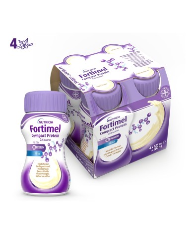 Fortimel Compact Protein Vaniglia Ipercalorico 4x125ml